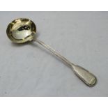 A large Victorian silver ladle by 'Chawner & Co,' hallmarked London, 1873. Gross weight