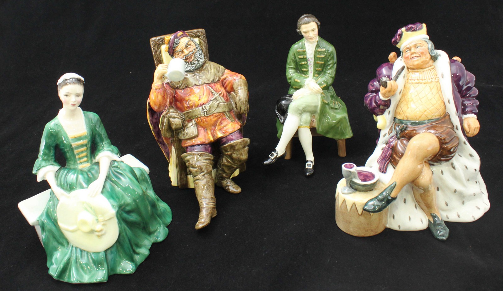Four Royal Doulton ceramic figures including The Foaming Quart HN.2162,' 'A Gentleman from