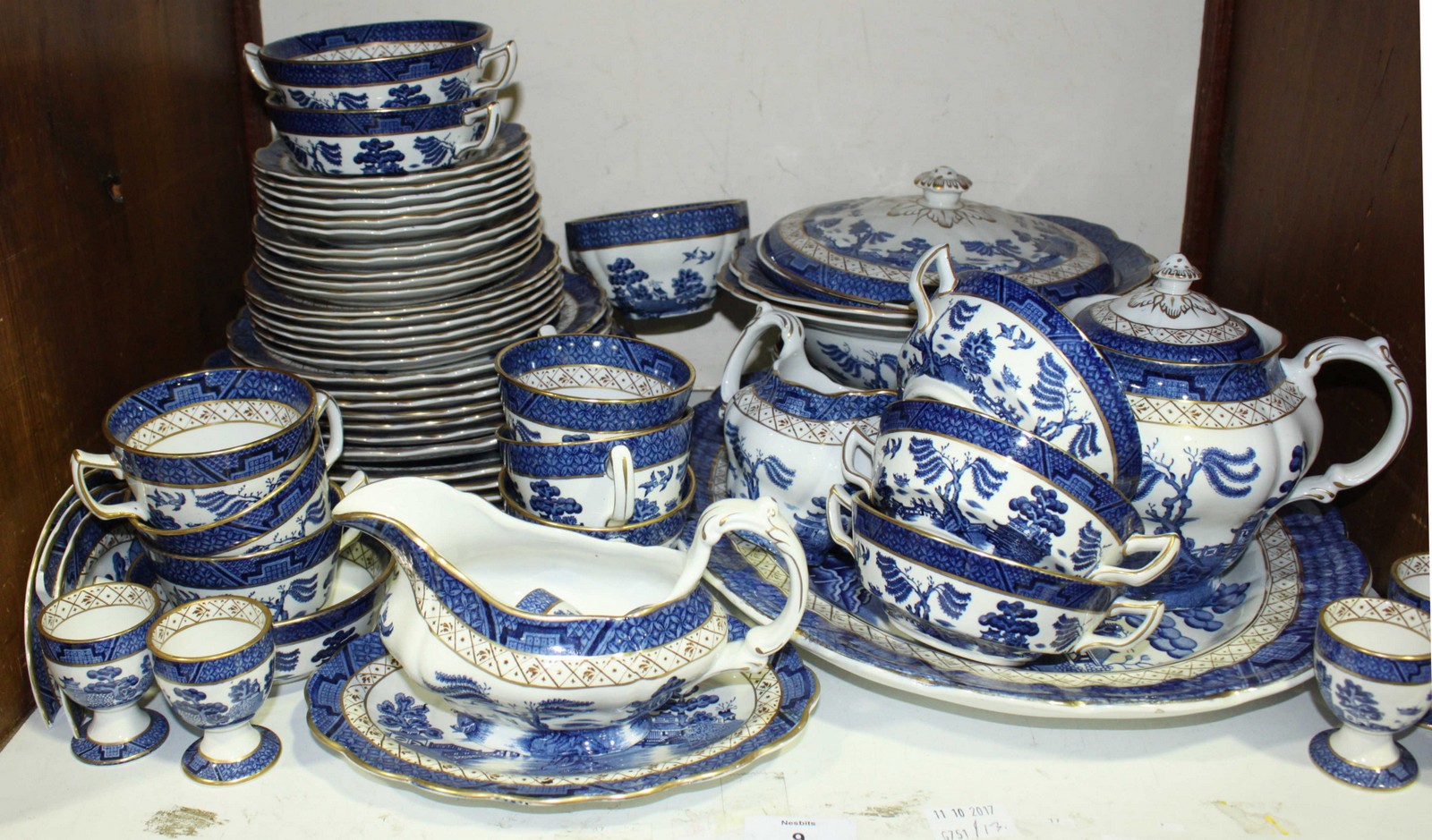 SECTION 9. A Booths 'Real Old Willow' pattern part tea and dinner service, comprising of meat