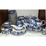 SECTION 9. A Booths 'Real Old Willow' pattern part tea and dinner service, comprising of meat