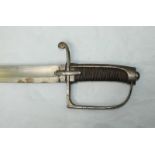 An 1788 Pattern Light Cavalry Officer's sword, lacking scabbard, 32 and 1/4-inch curved blade with