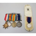 A WW1 four-medal group to R.W. Smart MECH RN, comprising 1914-1915 Star, War and Victory medal,