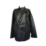 Belstaff Black Prince 1950s rubberized motorcycle jacket and salopettes. 44 chest and 38 waist