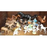 SECTION 43. Ten various Beswick pottery horses and donkeys, together with a number of ceramic