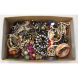 A good quantity of assorted costume jewellery, including bracelets, chains and bangles etc.