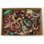 A good quantity of assorted costume jewellery, including bracelets, necklaces and bangles etc.