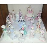 SECTION 28. Eighteen assorted Coalport ceramic figures including 'Lady Lydia,' 'Lady Florence'