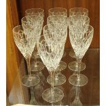 A set of ten 'Stuart' crystal wine glasses.