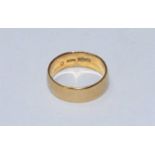 A 22ct gold plain wedding band. Gross weight approximately 4.5g.