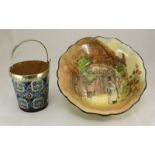 A Royal Doulton 'Gaffers' series bowl, depicting a gentleman with a walking cane, together with a