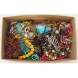 A good quantity of assorted costume jewellery, including bracelets, necklaces and bangles etc.