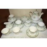 SECTION 7. A twenty-two piece Wedgwood 'Agincourt' tea set, comprising of a teapot, milk jug, cups