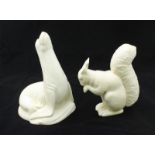 A Beswick seal, No. 383 together with a Beswick squirrel, No. 315, both in cream