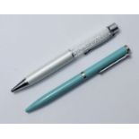 A turquoise twist top pen by Tiffany & Co. in original soft slip case and branded outer-box,