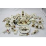 A good collection of military-related and modelled Goss and Crested China including tanks, vehicles,