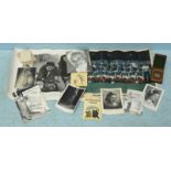 Various signed photos including Maria Caniglia and Byron Cuttler, together with a Portsmouth
