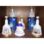 Eight various Bells Whisky Royal commemoratives comprising 6x 75cl and 2x 50cl