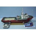 A Radio-controlled 1:50 scale model of the Anchor Handling Tug 'Aziz,' 110cm x 24cm, with radio