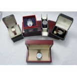 A small selection of gents wristwatches including an Accurist 'Greenwich commemorative' in fitted