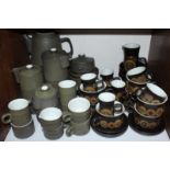 SECTION 5. A part Denby Chevron pottery tea and coffee set, together with another part Denby