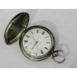 A George IV silver full hunter pocket watch by Richard Webster of London, the white enamel dial with