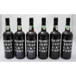 Six bottles of Mendiz 1992 L.B.V. Port, ulage mid neck and capsules good to all six