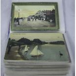 An album of approximately 80 postcards of topographical interest, including some Victorian, Edward