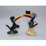 Royal Doulton limited edition Guinness 'Seaside Toucan' and 'Miner Toucan' figurines in original