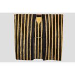 Fine black silk and gold coloured metal thread striped Abba (man's coat) , Syria, late 19th century,