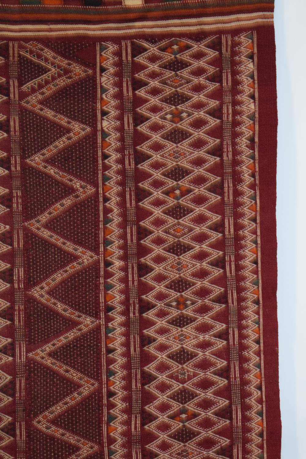 Middle Atlas flat-woven cover, Morocco, about 1940s, 9ft. X 4ft. 8in. 2.75m. X 1.42m. Woven in - Image 3 of 8