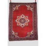 Afshar rug, Kerman area, south west Persia, early 20th century, Overall wear with corrosion to