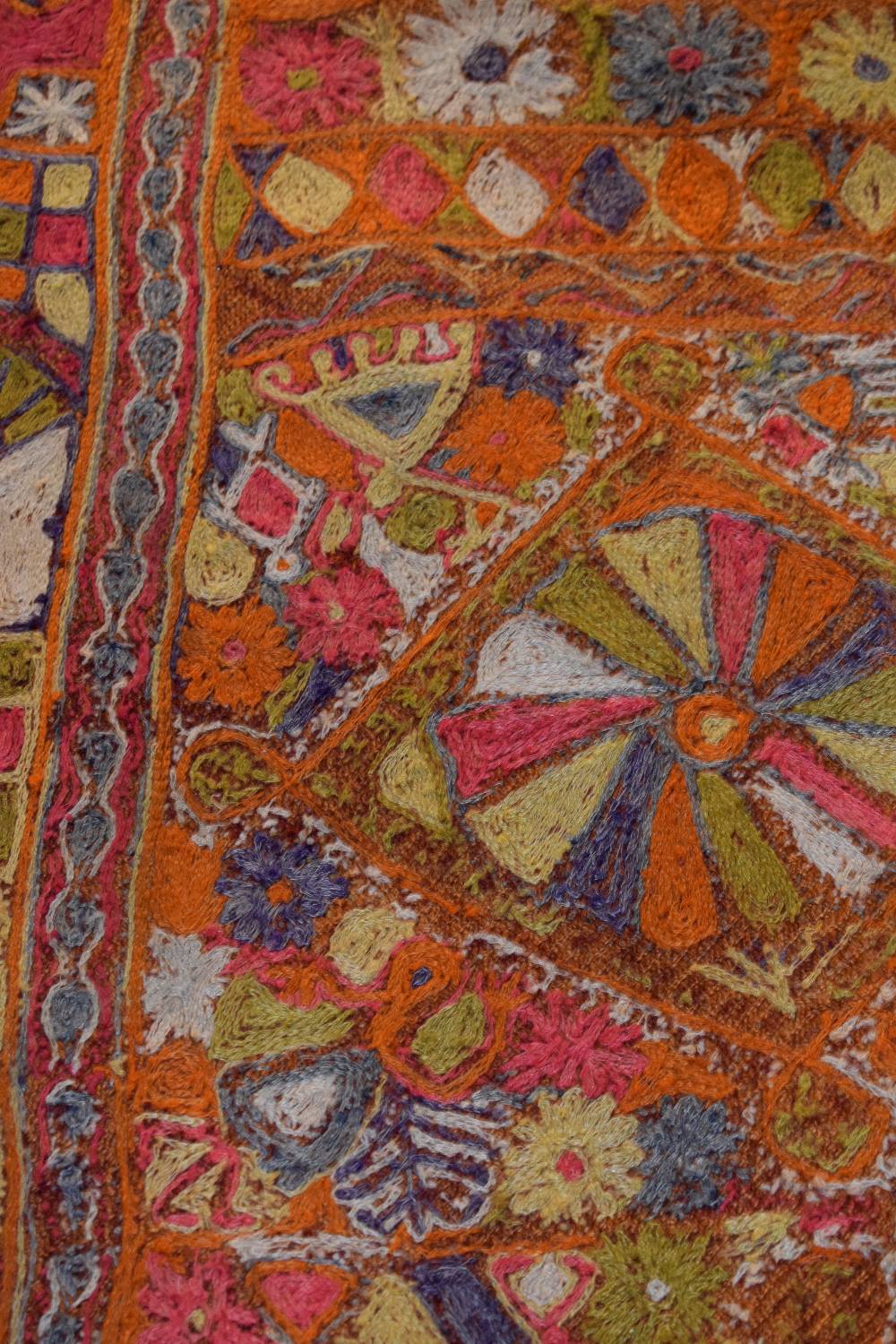 Iraqi embroidered wedding blanket, Samawa, Marshlands of southern Iraq, 20th century, 5ft. 4in. 1. - Image 9 of 13
