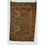 Kashan rug, west Persia, circa 1920s-30s, 6ft. 7in. X 4ft. 6in. 2.01m. X 1.37m. Overall wear,