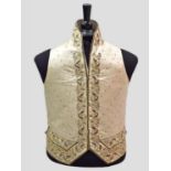 Gentleman's silk court waistcoat, English, late 18th/early 19th century, exquisitely embroidered