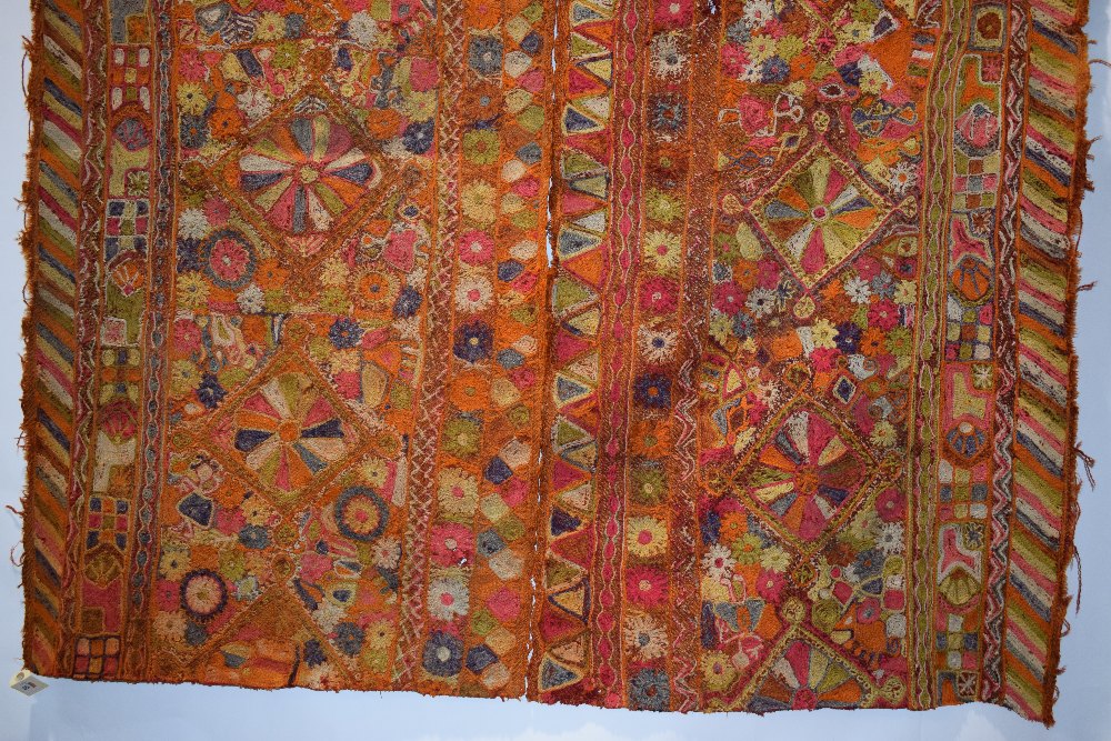 Iraqi embroidered wedding blanket, Samawa, Marshlands of southern Iraq, 20th century, 5ft. 4in. 1. - Image 5 of 13