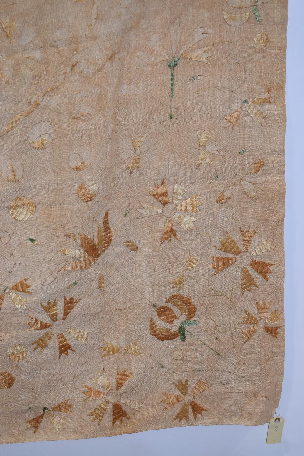 Castelo Branco coverlet, Portugal, 18th century, 85in. x 58in. 216cm. x 147cm. The undyed linen - Image 2 of 8