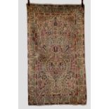 Kerman ivory field prayer rug, south east Persia, circa 1920s-30s, 6ft. 8in. X 3ft. 11in. 2.03m. X