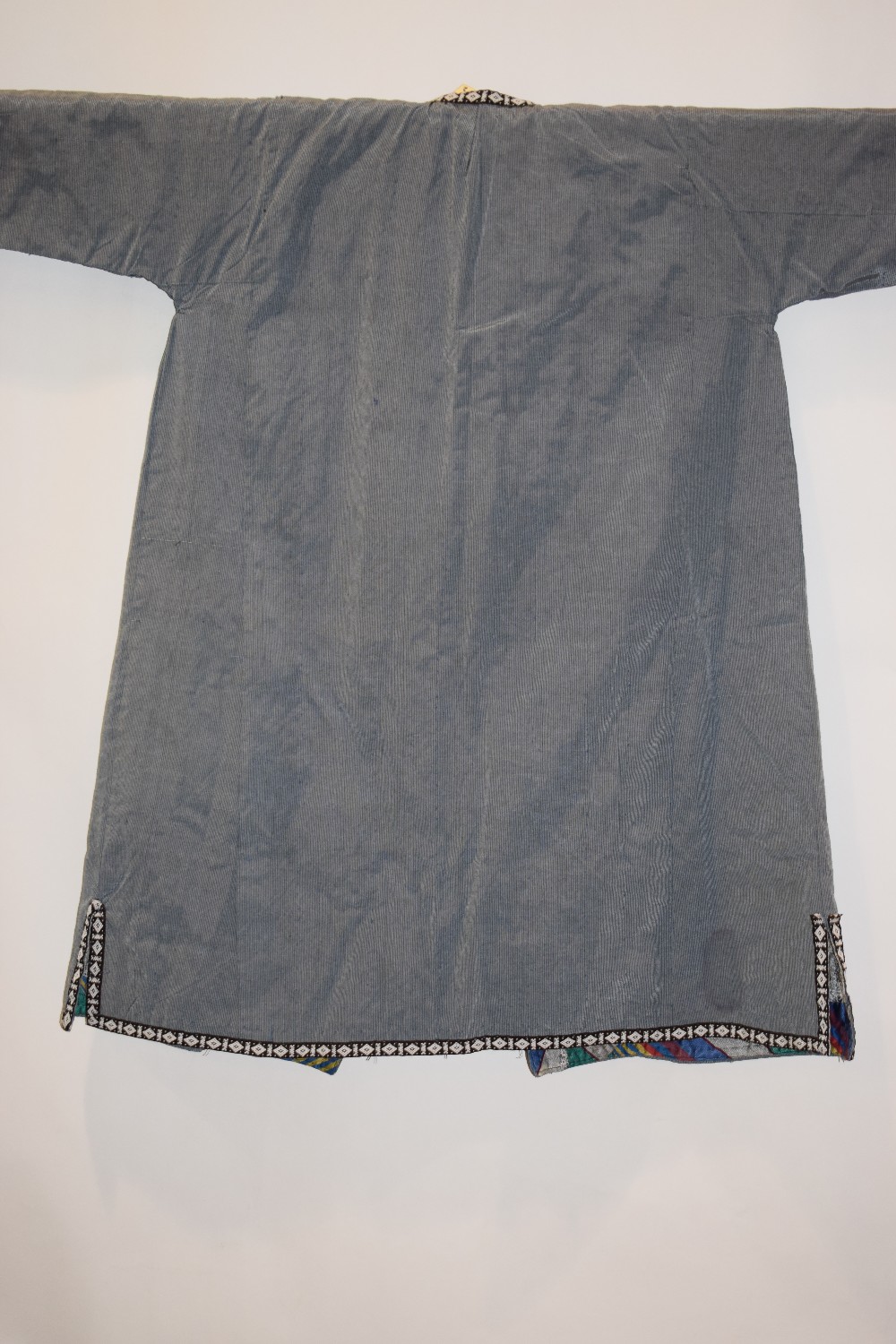 Two Uzbekistan or Afghanistan coats, 20th century, one silk satin with stripes in shades of - Image 15 of 16