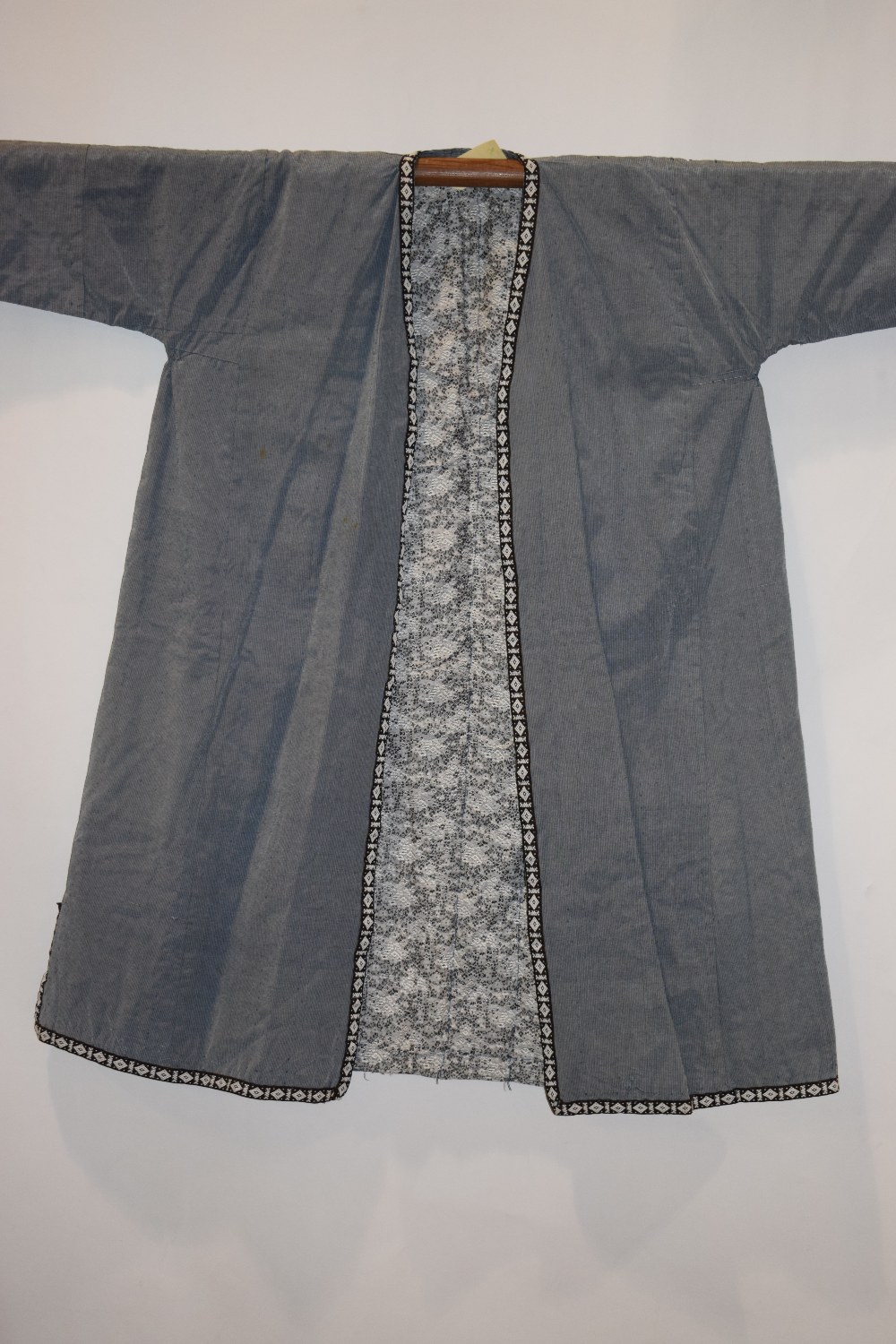 Two Uzbekistan or Afghanistan coats, 20th century, one silk satin with stripes in shades of - Image 11 of 16