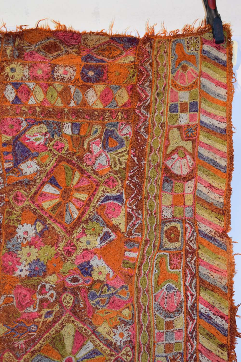 Iraqi embroidered wedding blanket, Samawa, Marshlands of southern Iraq, 20th century, 5ft. 4in. 1. - Image 3 of 13