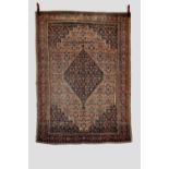 Senneh ivory field rug, north west Persia, circa 1900, 6ft. 3in. X 4ft. 6in. 1.91m. X 1.37m. Overall