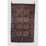 Teheran rug, north central Persia, early 20th century, 7ft. 3in. X 4ft. 5in. 2.21m. X 1.35m. Overall
