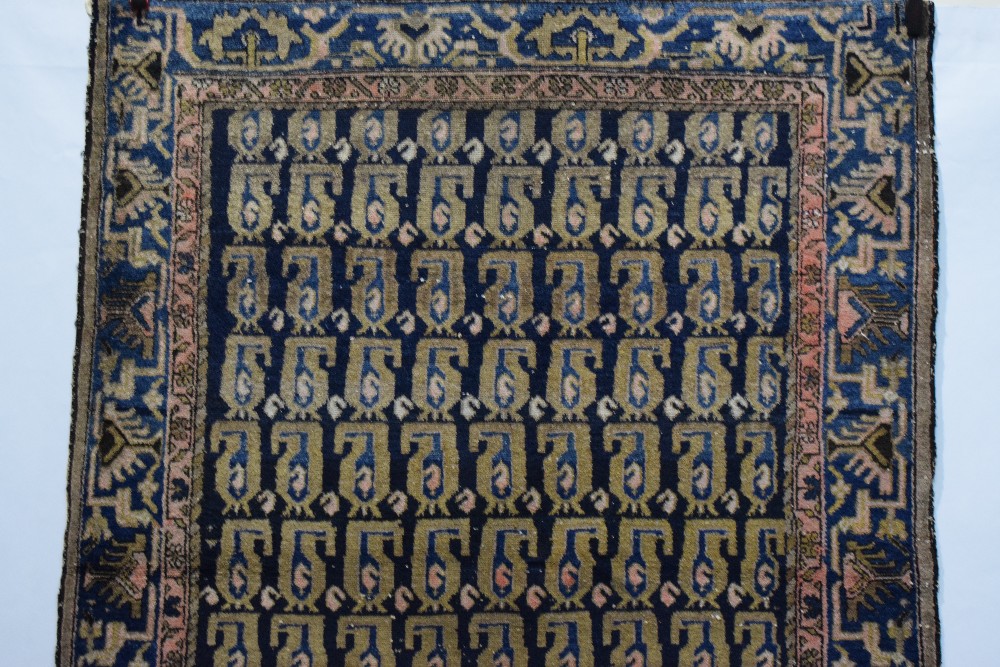 Hamadan 'boteh' rug, north west Persia, first half 20th century, 6ft. 1in. X 4ft. 6in. 1.86m. X 1. - Image 4 of 7