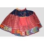 Banjara woman's skirt, probably Maharashtra, north west India, 20th century, the indigo top block