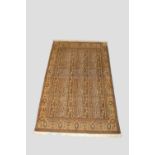 Qum part silk rug of moharramat (cane) design, south central Persia, mid-20th century, 8ft. 4in. X