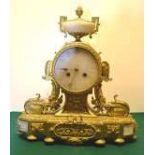 A nineteenth century French 8 day mantel clock, the movement striking on a bell, the ormolu Neo