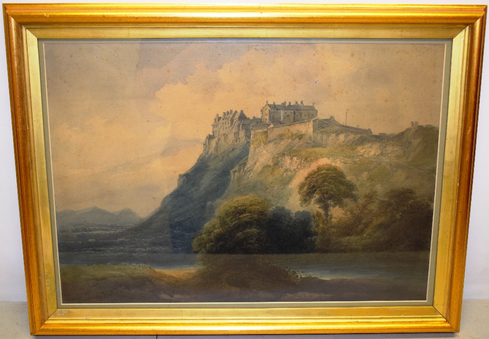 Attributed to A Nasmyth. A late eighteenth/early nineteenth century watercolour view of Stirling