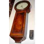 An early nineteenth century Tavern clock, the eight day timepiece with tapering back plates, with