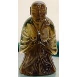 A Chinese Qianlong smokey amethyst crystal carving of Buddha, 4.25in (11cm) Prov Sir Paul Harvey.