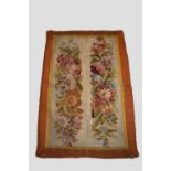 Aubusson rug, France, 19th century, 3ft. 3in. X 2ft. 3in. 1m. X 0.69m. The rug made up of two